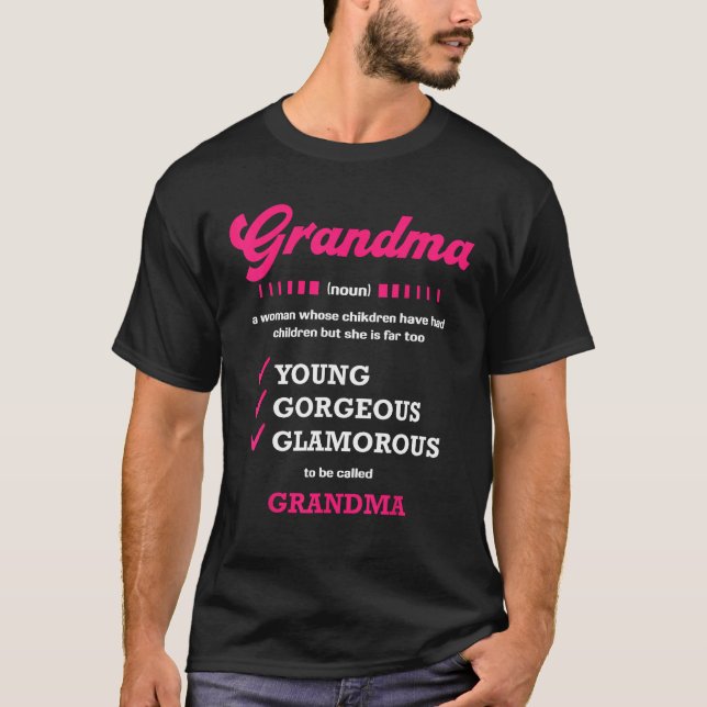 Grandma Cute Mother s Day Mother Grandma Matching T-Shirt (Front)
