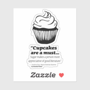 Grandma Daisy Cupcake Vinyl Sticker