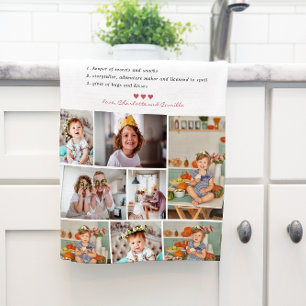 Grandma Definition   8 Photo Personalised Tea Towel