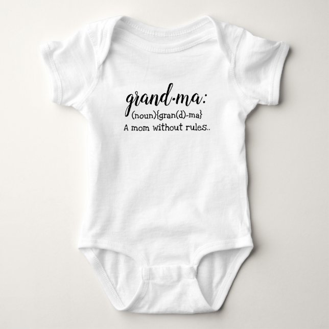 Grandma Definition Baby Bodysuit (Front)