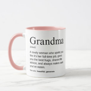 Grandma Definition Cute And Lovely Grandmother Mug