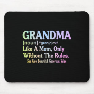 Grandma Definition Funny Saying For Grandmother Mo Mouse Mat