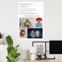 Grandma Definition Personalised 4 photo collage