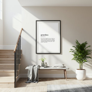 Grandma Definition Poster Dictionary Style