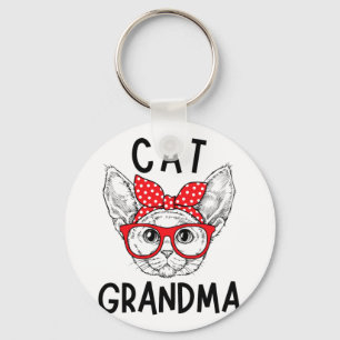 Grandma Devon Rex Cat Lovers Cat Nana Mother's Day Key Ring