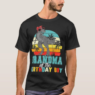 Grandma Dinosaur Birthday Boy Mum Matching Family T-Shirt