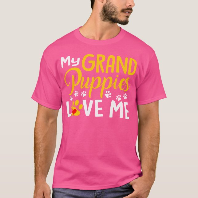 Grandma Dogs Puppy Lover Gift My Grandpuppies Love T-Shirt (Front)