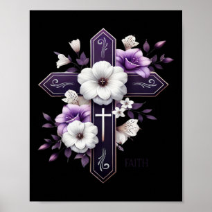 Grandma Easter Cross God Religious Faith Based Clo Poster