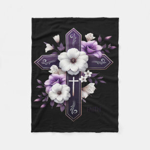 Grandma Easter Cross God Religious Faith Bysed Clo Fleece Blanket