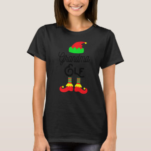 Grandma ELF Christmas Matching Family Pajama Holi T-Shirt