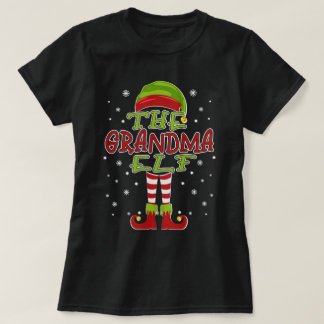 Grandma Elf Family Matching Group 2021 Christmas T-Shirt