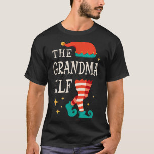 Grandma Elf Family Matching Group Christmas Grandm T-Shirt