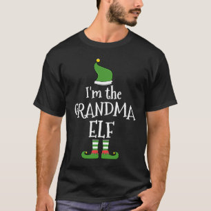 Grandma Elf for Matching Family Group T-Shirt