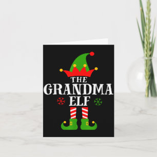 Grandma Elf Funny Matching Family Christmas Pajama Card