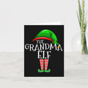 Grandma Elf Group Matching Family Christmas Card