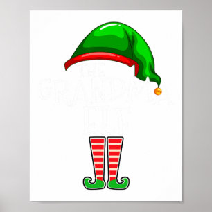 Grandma Elf Group Matching Family Christmas Poster