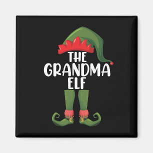 Grandma Elf Matching Family Group Christmas Party  Magnet