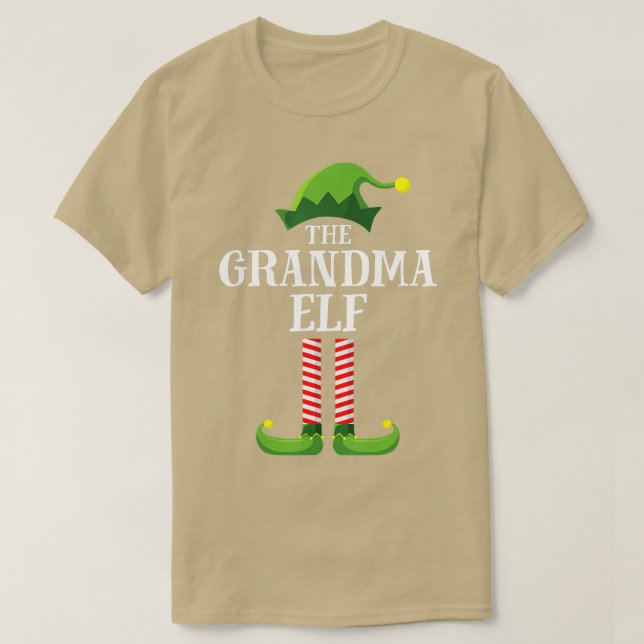Grandma Elf Matching Family Group Christmas Party T-Shirt (Design Front)