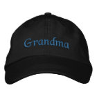 Grandma Embroidered Baseball Cap / Hat Blue
