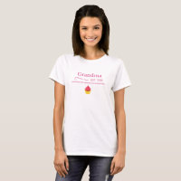 Grandma Est. 2018, Cute Cupcake Quote T-Shirt