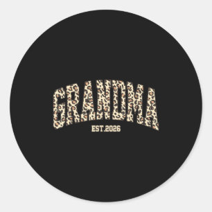 Grandma Est 2026 Grandma To Be New Grandma 2026  Classic Round Sticker