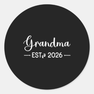 Grandma Est 2026 New Matching Mother To Be 2026  Classic Round Sticker