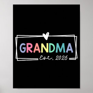 Grandma Est 2026 Promoted To Grandma 2026 For Gran Poster
