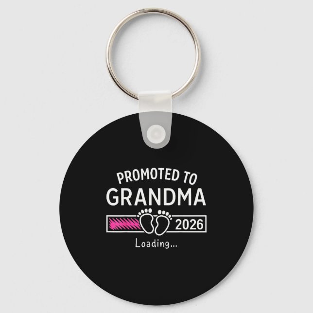 Grandma Est 2026 Promoted To Grandma New Grandma 2 Key Ring (Front)