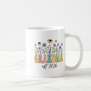 Grandma Est. 2026 Wildflower Promoted To Grandma Coffee Mug
