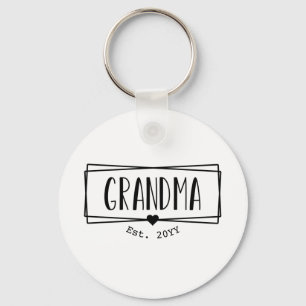 Grandma Est Grandma New Grandmother Gigi gift  Key Ring