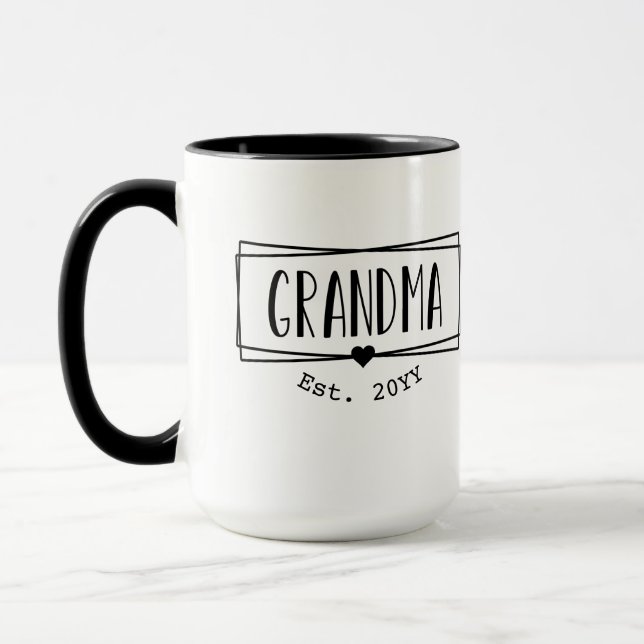 Grandma Est Grandma New Grandmother Gigi gifts Mug (Left)
