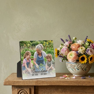 Grandma Est Photo Keepsake Plaque