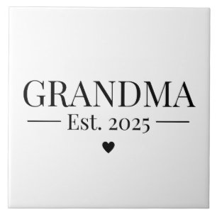 Grandma Established 2025 Tile