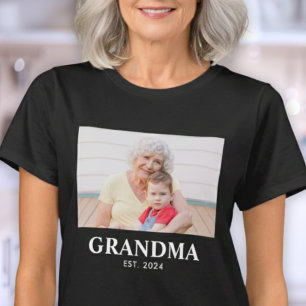 Grandma Established Bold Photo T-Shirt