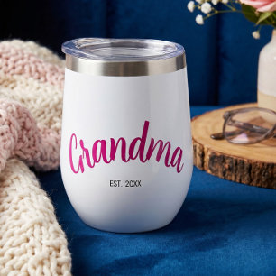 Grandma Established Custom Year White Chic