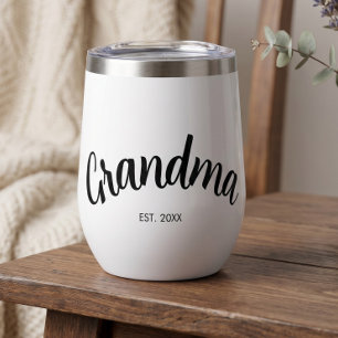 Grandma Established Custom Year White Chic