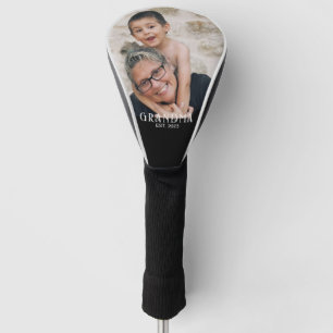 Grandma Established Fun Modern Photo Golf Head Cover