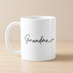 Grandma Established Minimal Script Coffee Mug