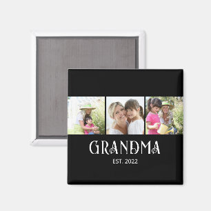 Grandma Established Modern Script 3 Photo Magnet