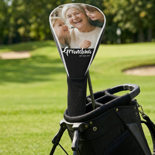 Grandma Established Modern Script Photo Golf Head Cover
