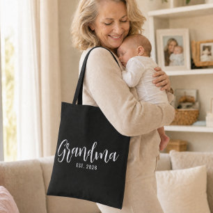 Grandma Established New Grandma Gift Tote Bag