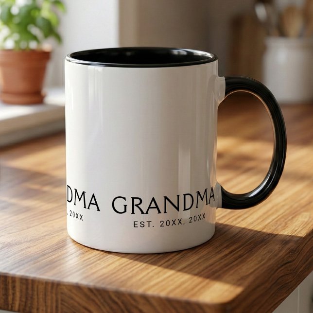 Grandma Established New Grandmother Gift Mug (Creator Uploaded)