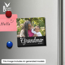 Grandma Established New Grandmother Photo Gift