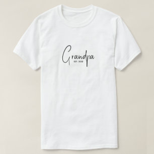 Grandma Established New Grandpa Gift  T-Shirt
