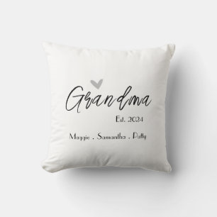 Grandma Established Personalised Elegant Cushion