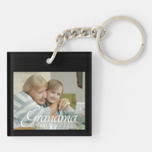 Grandma Established Photo Gift Key Ring