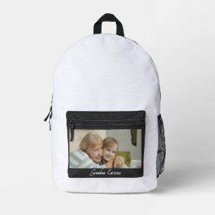 Grandma Established Photo Gift Printed Backpack