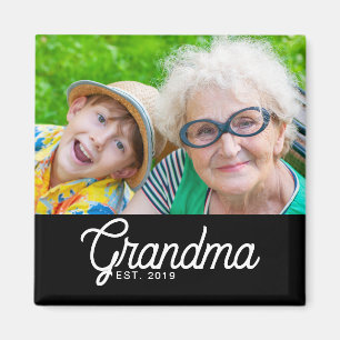 Grandma Established Photo Grandmother’s Day Magnet