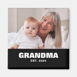 Grandma Established Photo Grandparent's Day Magnet
