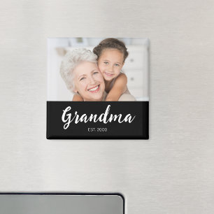 Grandma Established Photo Grandparent's Day  Magnet